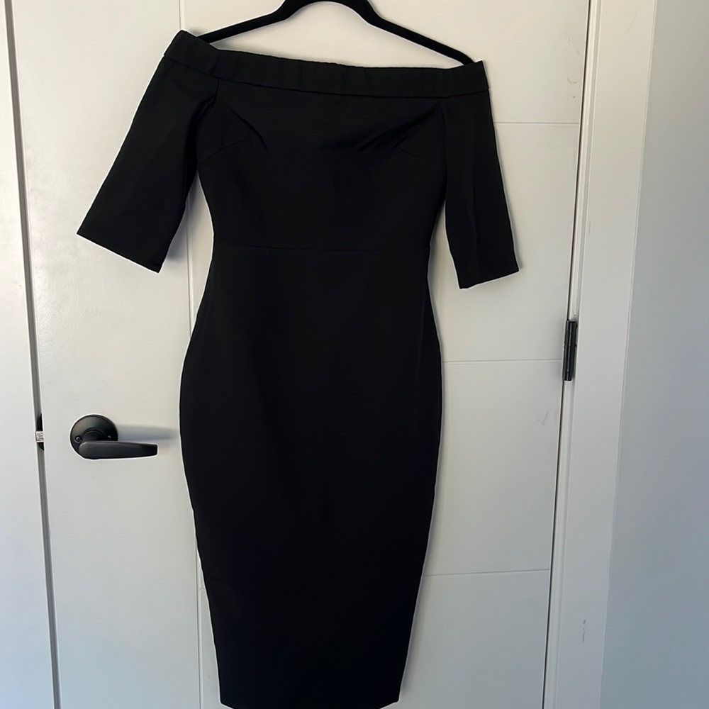 Black dress off shoulder